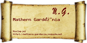 Mathern Gardénia névjegykártya